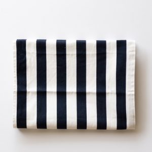 Table Runner Cotton Navy Blue & White Stripe