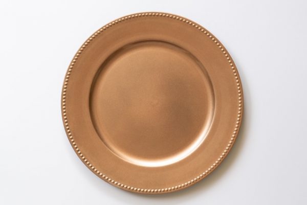 Rose Gold Plastic Charger Plate